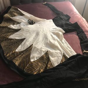 Indian Pakistani Dress Anarkali Black and White